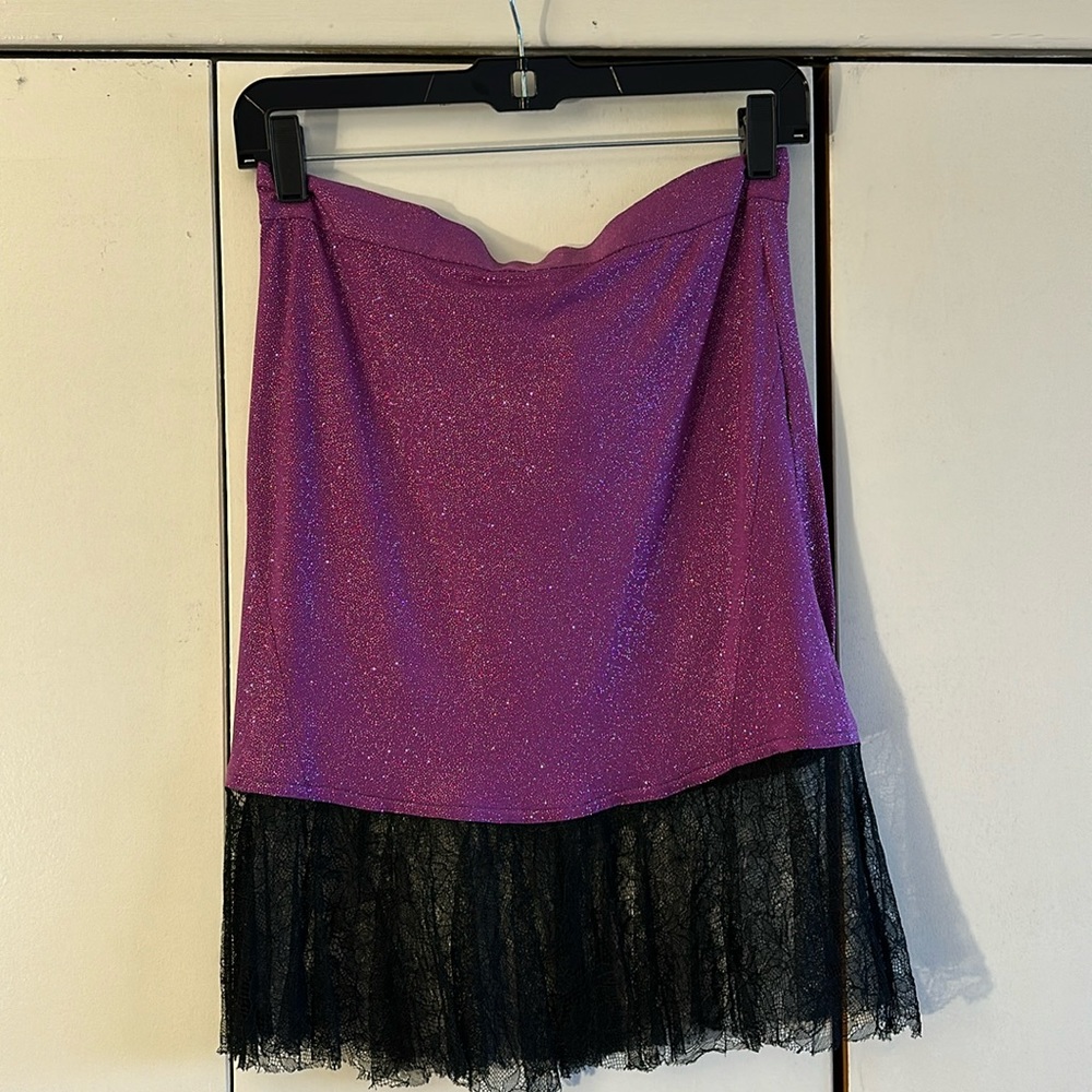 Handmade Purple Knit Mini Skirt